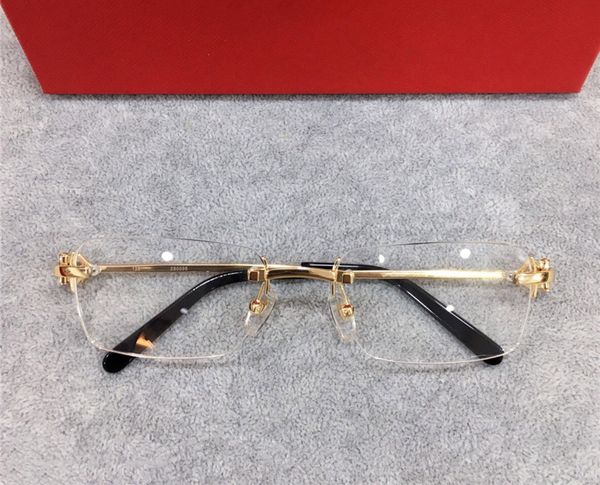 fashion designer 280098 sunglasses for men classic frame rimless glasses clear lens simple business outdoor style anti-ultraviolet protectio
fashion designer 280098 sunglasses for men classic frame rimless glasses clear lens simple business outdoor style anti-ultraviolet protectio