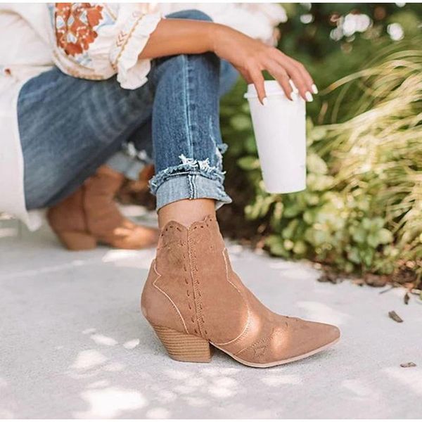 boots autumn women ankle suede short boot zip sewing pointed toe ladies chunky heels female shoes plus size drop ship, Black
boots autumn women ankle suede short boot zip sewing pointed toe ladies chunky heels female shoes plus size drop ship, Black