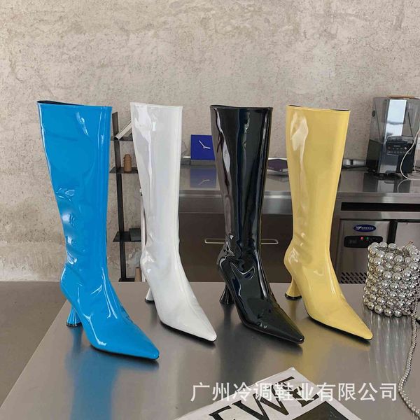 boots children summer white boots wine glass heel pointed patent leather side zipper middle tube below knee high heels children, Black
boots children summer white boots wine glass heel pointed patent leather side zipper middle tube below knee high heels children, Black