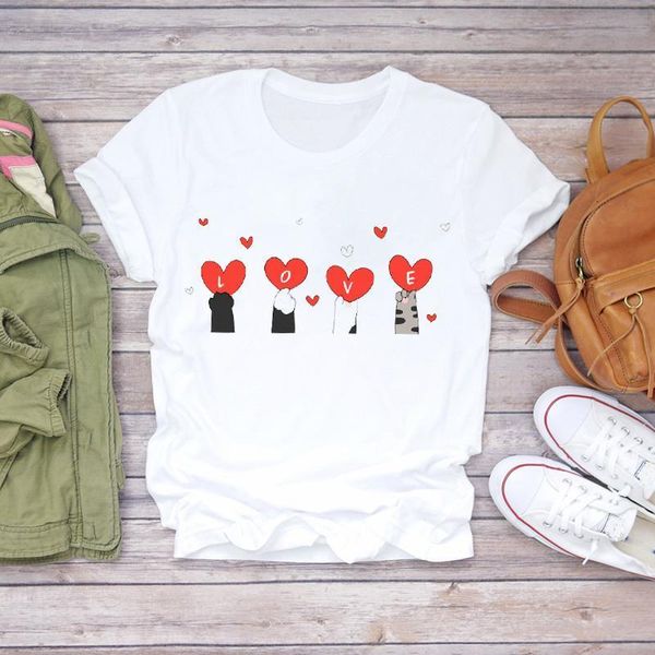 women cat love cute sweet fashion short sleeve print lady t-shirts womens graphic t shirt ladies female tee t-shirt, White
women cat love cute sweet fashion short sleeve print lady t-shirts womens graphic t shirt ladies female tee t-shirt, White