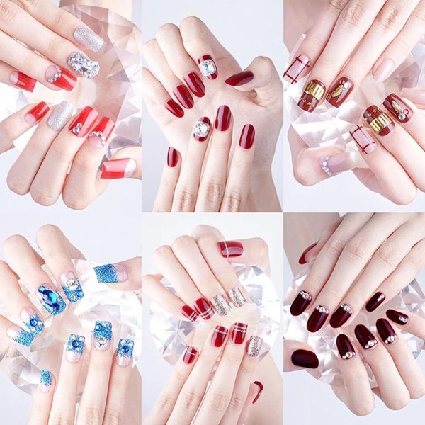 false nails 24pcs fake nail adhesive removable wearable full cover flase manicure decoration, Red;gold
false nails 24pcs fake nail adhesive removable wearable full cover flase manicure decoration, Red;gold