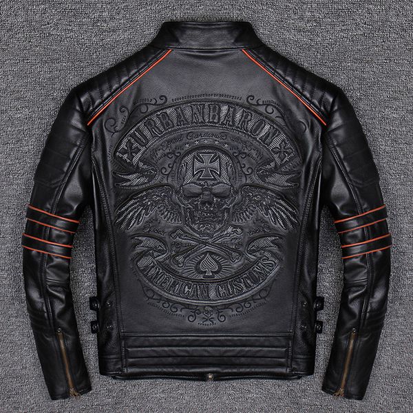 spring autumn genuine leather jacket men embroidered skull casual motorcycle jacket chaquetas hombre clothes korean wpy2482, Black
spring autumn genuine leather jacket men embroidered skull casual motorcycle jacket chaquetas hombre clothes korean wpy2482, Black