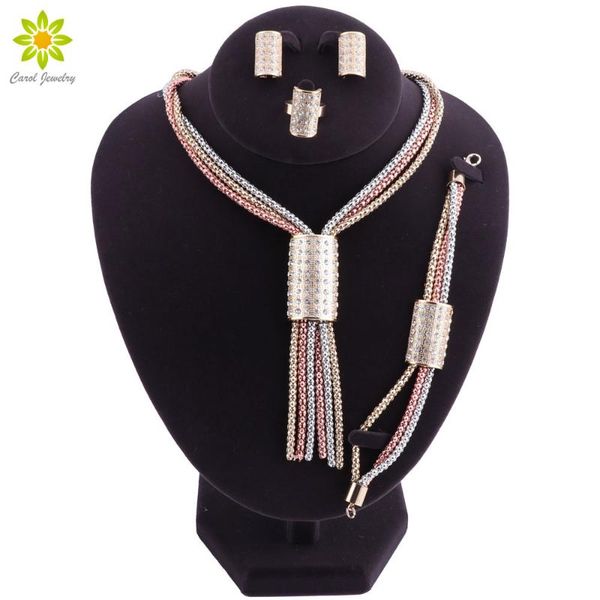 earrings & necklace women jewelry sets gold color african beads set crystal for bridesmaid dubai, Silver
earrings & necklace women jewelry sets gold color african beads set crystal for bridesmaid dubai, Silver