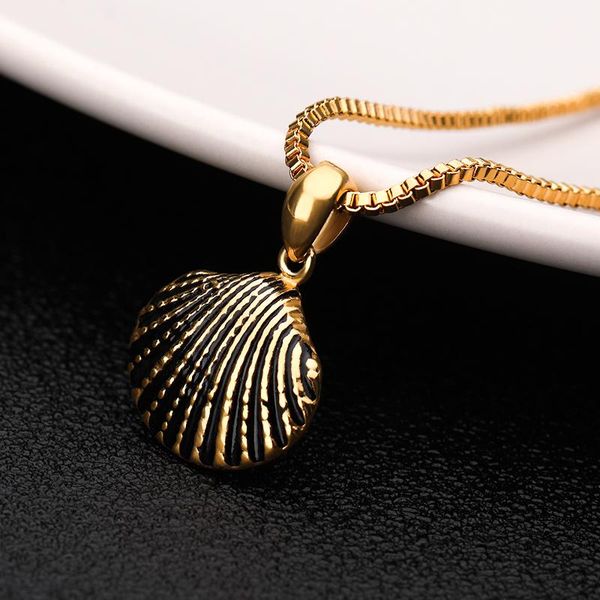 pendant necklaces to shell necklace personality golden bead chain men's christmas gift femme 2021, Silver
pendant necklaces to shell necklace personality golden bead chain men's christmas gift femme 2021, Silver