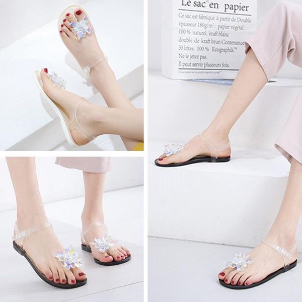 2021 summer korean beach sandals female crystal non-slip student flat shoes fruit clip toe seaside vacation women's jelly shoes, Black
2021 summer korean beach sandals female crystal non-slip student flat shoes fruit clip toe seaside vacation women's jelly shoes, Black