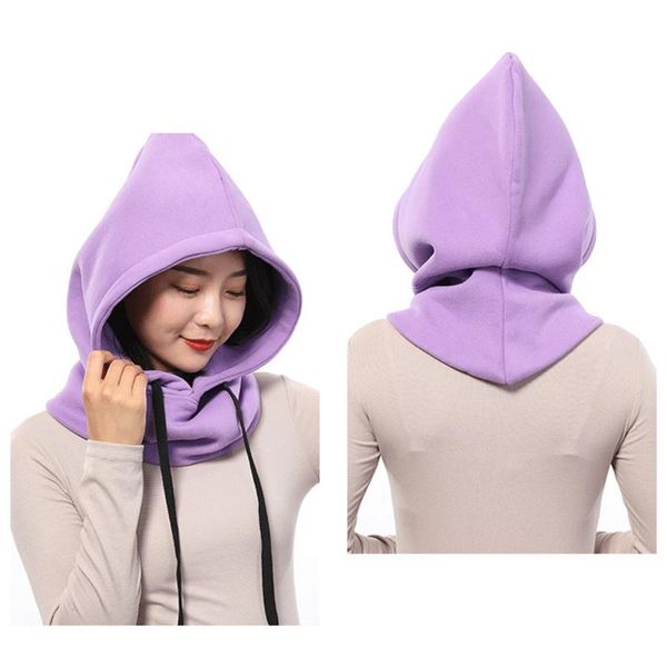 berets winter thick hat warm ear neck protection beanies women men 2 layer hooded collar removable drawstring cap, Blue;gray
berets winter thick hat warm ear neck protection beanies women men 2 layer hooded collar removable drawstring cap, Blue;gray