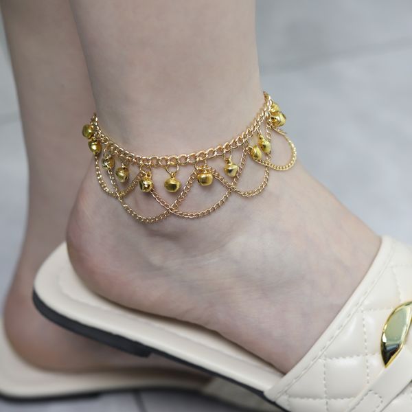 vintage layered gold bell tassel pendant chain ankle bracelet on leg foot jewelry boho charm anklets for women accessories, Red;blue
vintage layered gold bell tassel pendant chain ankle bracelet on leg foot jewelry boho charm anklets for women accessories, Red;blue
