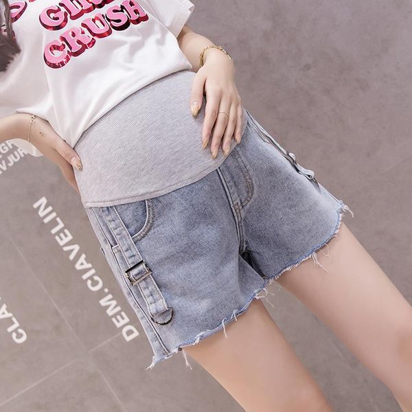 maternity bottoms 388# jeans shorts summer cropped denim pants belly support abdomen elastic waist trousers, White
maternity bottoms 388# jeans shorts summer cropped denim pants belly support abdomen elastic waist trousers, White