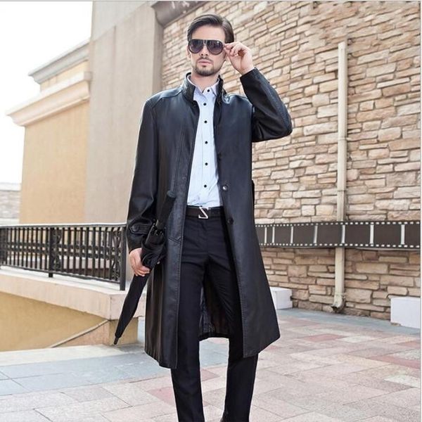 men's fur & faux mens sheepskin clothes fashion stand collar long autumn winter double-breasted windproof men plus size trench coat, Black
men's fur & faux mens sheepskin clothes fashion stand collar long autumn winter double-breasted windproof men plus size trench coat, Black