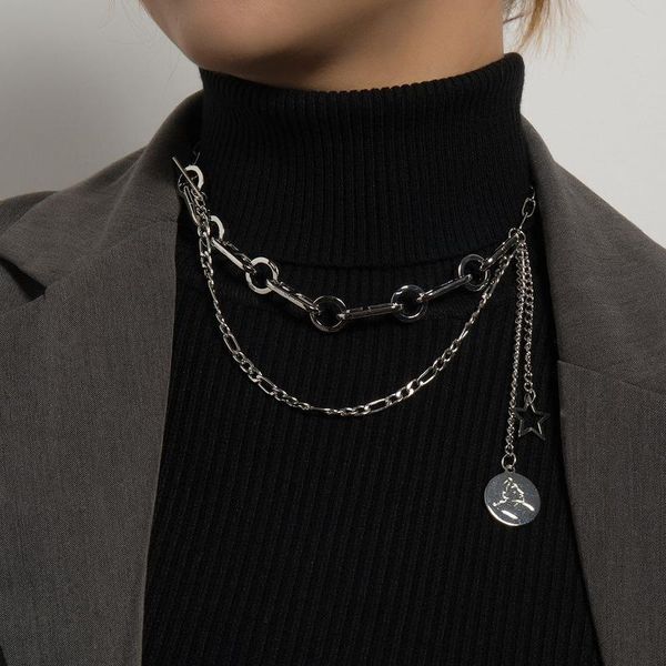 pendant necklaces orgin summer unique design geometrical circle coin medallion necklace for women irregular multilayer jewelry, Silver
pendant necklaces orgin summer unique design geometrical circle coin medallion necklace for women irregular multilayer jewelry, Silver