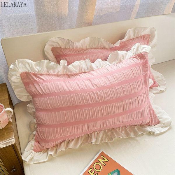 pillow case 1pcs ins style romantic girl ruffles cover skin-friendly polyester princess pink bedroom solid home textile
pillow case 1pcs ins style romantic girl ruffles cover skin-friendly polyester princess pink bedroom solid home textile