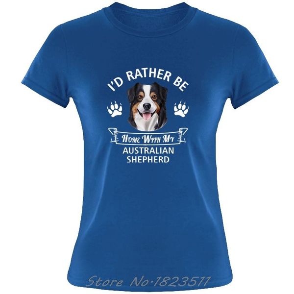 women's t-shirt summer t shirt australian shepherd - i'd rather be home with my aussie dog casual women tees harajuku streetwear, White
women's t-shirt summer t shirt australian shepherd - i'd rather be home with my aussie dog casual women tees harajuku streetwear, White