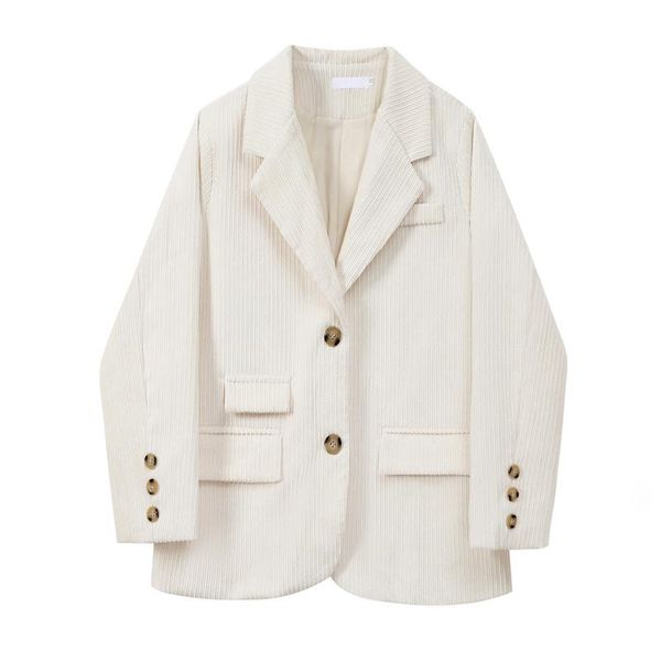 women's suits & blazers spring autumn corduroy elegant casual long sleeve single breasted notched collar blazer women solid vintage, White;black
women's suits & blazers spring autumn corduroy elegant casual long sleeve single breasted notched collar blazer women solid vintage, White;black