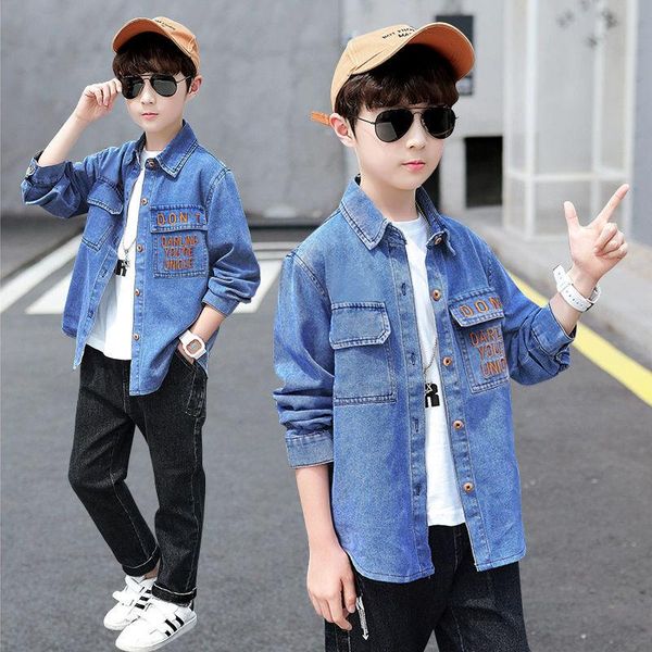 jackets 2021 boys spring denim jacket children's baby casual single-breasted letter print, Blue;gray
jackets 2021 boys spring denim jacket children's baby casual single-breasted letter print, Blue;gray