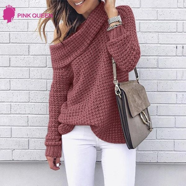 women's sweaters winter shoulder pullover sweater knitting long sleeve loose solid autumn women casual female sweters invierno 2021, White;black
women's sweaters winter shoulder pullover sweater knitting long sleeve loose solid autumn women casual female sweters invierno 2021, White;black