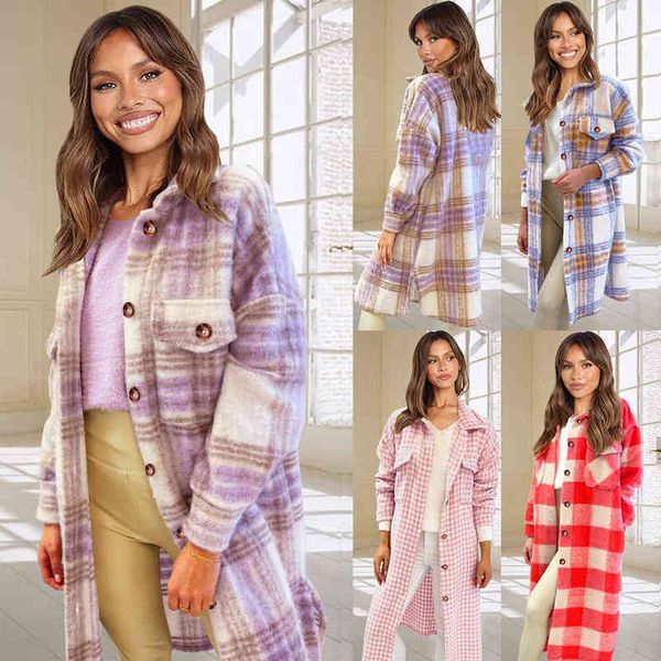 casual dresses 2022 autumn and winter plaid wool long coat casual large women's wear, Black;gray
casual dresses 2022 autumn and winter plaid wool long coat casual large women's wear, Black;gray
