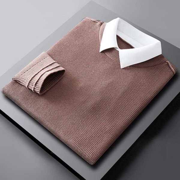 men's sweaters oukaboni men 2021 autumn winter casual brand warm sweater pullovers turn down shirt collar, White;black
men's sweaters oukaboni men 2021 autumn winter casual brand warm sweater pullovers turn down shirt collar, White;black