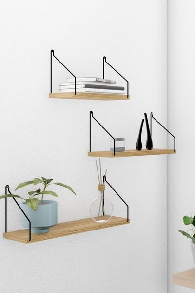 3-piece wood shelf-wood wall shelf decoration bedroom living room bathroom easy installation multi-functional simple solid book
3-piece wood shelf-wood wall shelf decoration bedroom living room bathroom easy installation multi-functional simple solid book
