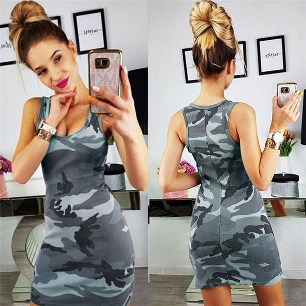 casual dresses 2021 fashion camouflage print s code slim sleeveless dress o-neck summer mini polyester, Black;gray
casual dresses 2021 fashion camouflage print s code slim sleeveless dress o-neck summer mini polyester, Black;gray