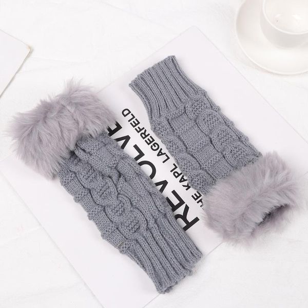 five fingers gloves 1pair knitted faux hair half finge elastic thickenr hand wrist keep warm winter mittens women fashion girls, Blue;gray
five fingers gloves 1pair knitted faux hair half finge elastic thickenr hand wrist keep warm winter mittens women fashion girls, Blue;gray