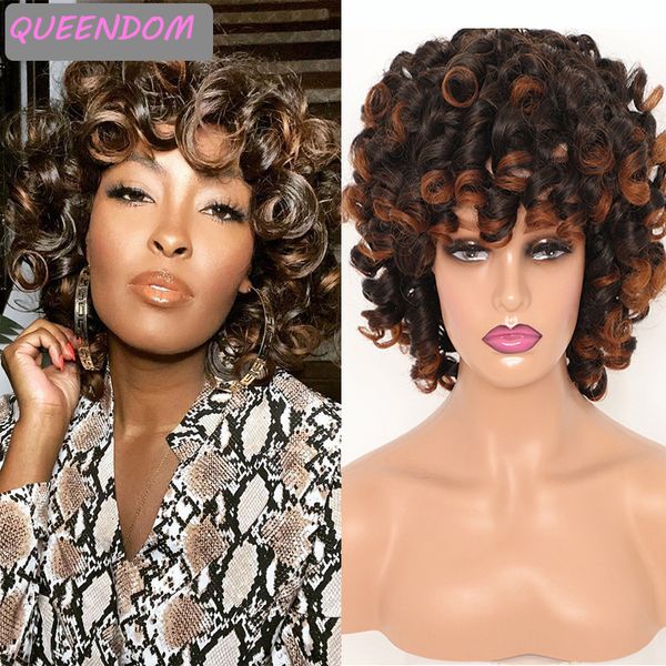 brown kinky curly wigs for black women 12inch short afro curly ombre synthetic wig with bangs natural heat resistant cosplay wig
brown kinky curly wigs for black women 12inch short afro curly ombre synthetic wig with bangs natural heat resistant cosplay wig