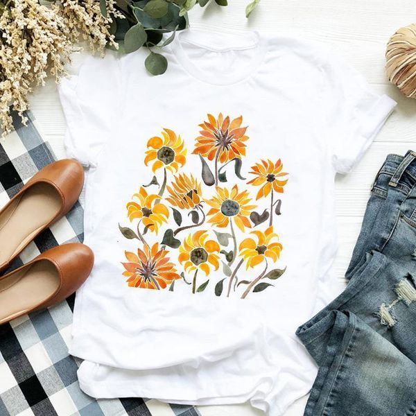 women lady floral flower clothing short sleeve summer ladies t tee tshirt womens female shirt clothes graphic t-shirt, White
women lady floral flower clothing short sleeve summer ladies t tee tshirt womens female shirt clothes graphic t-shirt, White