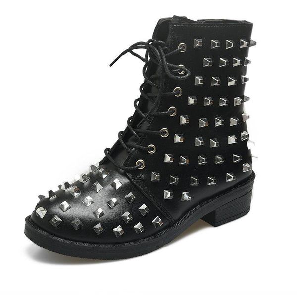 boots winter women rivet mid-tube large size non-slip front tie round toe thick heel pu undefined motorcycle 2021, Black
boots winter women rivet mid-tube large size non-slip front tie round toe thick heel pu undefined motorcycle 2021, Black