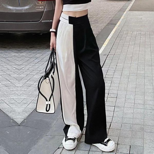 women's pants & capris 2021 women's summer style thin stitching black and white full-length casual fashion hight waist loose wear t, Black;white
women's pants & capris 2021 women's summer style thin stitching black and white full-length casual fashion hight waist loose wear t, Black;white