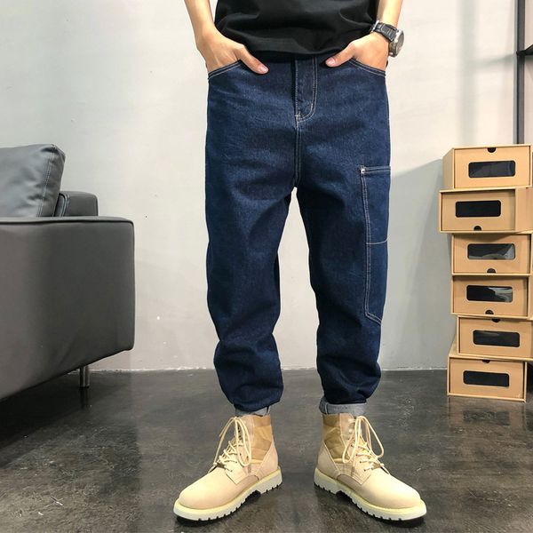 2021 arrival new fashion mid-jeans are male brand release wash overalls feet hare pants fly chess llrd, Blue
2021 arrival new fashion mid-jeans are male brand release wash overalls feet hare pants fly chess llrd, Blue