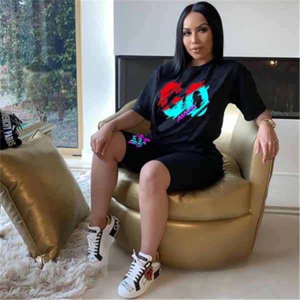 women letter printing tracksuits summer fashion trend short sleeve shorts matching 2pcs suits designer female round neck t-shirt set, Gray
women letter printing tracksuits summer fashion trend short sleeve shorts matching 2pcs suits designer female round neck t-shirt set, Gray