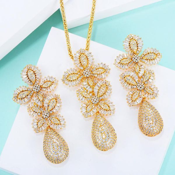 earrings & necklace godki special offer luxury flower 2pcs jewelry sets for women engagement cubic zircon earring set, Silver
earrings & necklace godki special offer luxury flower 2pcs jewelry sets for women engagement cubic zircon earring set, Silver