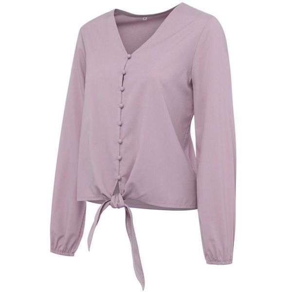 spring summer women blouses & shirts sweet long sleeved solid color strap loose bottoming blouse, White
spring summer women blouses & shirts sweet long sleeved solid color strap loose bottoming blouse, White