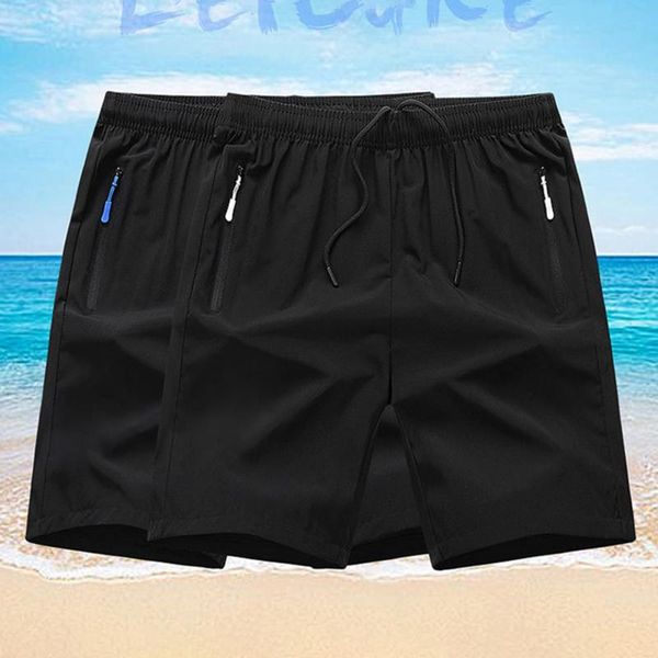 men's shorts men sport casual ice silk beach five pants summer plus size thin fast-drying trousers short, White;black
men's shorts men sport casual ice silk beach five pants summer plus size thin fast-drying trousers short, White;black