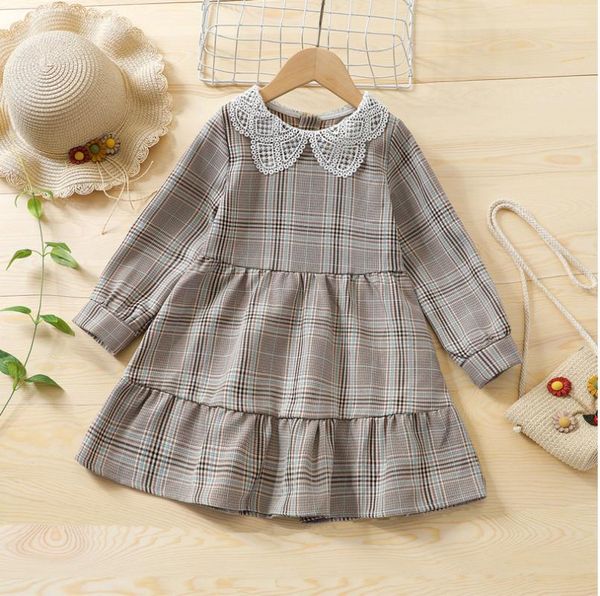 girl's dresses 2-7y little girl\u2021s casual long sleeve dress fashion plaid printing doll collar a-line short clothes, Red;yellow
girl's dresses 2-7y little girl\u2021s casual long sleeve dress fashion plaid printing doll collar a-line short clothes, Red;yellow