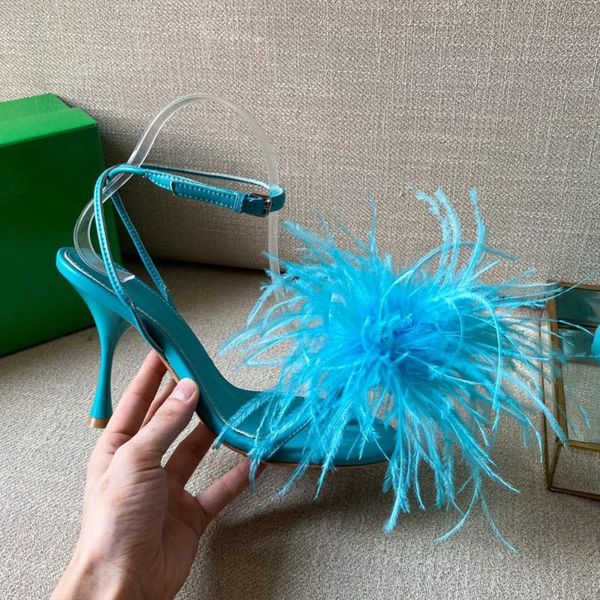 sandals ostrich hair high-heeled women's thin strap leather party dinner shoes fluffy feather summer runway for women 2021, Black
sandals ostrich hair high-heeled women's thin strap leather party dinner shoes fluffy feather summer runway for women 2021, Black
