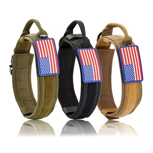 double nylon collar tactical dog collar with handle milltary adjustable dog with heavy duty metal buckle for training
double nylon collar tactical dog collar with handle milltary adjustable dog with heavy duty metal buckle for training