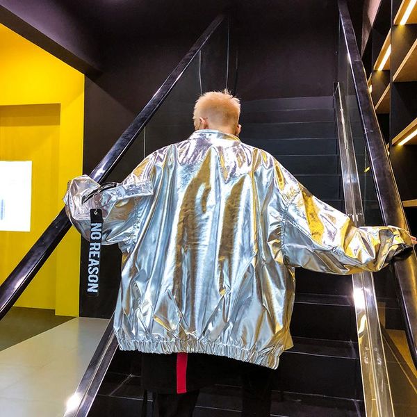 men's jackets reflective jacket streetwear hip hop shinning men stand collar stage costume loose casual windbreaker male, Black;brown
men's jackets reflective jacket streetwear hip hop shinning men stand collar stage costume loose casual windbreaker male, Black;brown