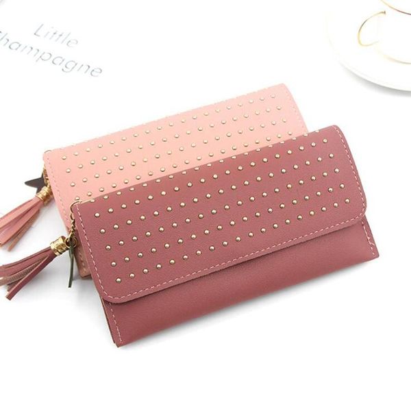 wallets retro rivet tassel phone purse women's multifunction wallet ladies waterproof pocket bag femme, Red;black
wallets retro rivet tassel phone purse women's multifunction wallet ladies waterproof pocket bag femme, Red;black