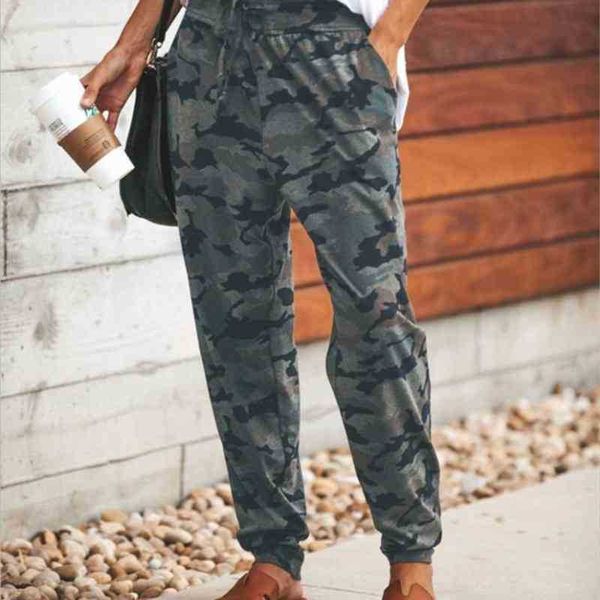 2021 spring and autumn new fashion women's slim fit bandage camouflage printed casual pants, Black
2021 spring and autumn new fashion women's slim fit bandage camouflage printed casual pants, Black