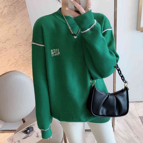korea chao thin irregular letter round neck white thread edge stripe sweater loose pullover sweater autumn and winter
korea chao thin irregular letter round neck white thread edge stripe sweater loose pullover sweater autumn and winter