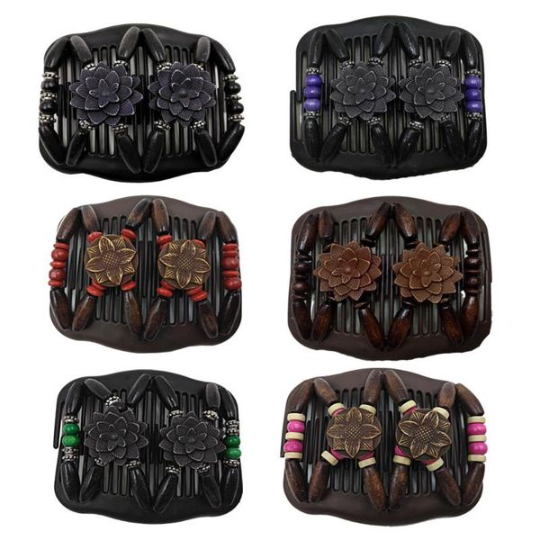 hair clips & barrettes exquisite black flower wooden beaded magic combs stretchy double string clamp retro elastic pins, Golden;silver
hair clips & barrettes exquisite black flower wooden beaded magic combs stretchy double string clamp retro elastic pins, Golden;silver