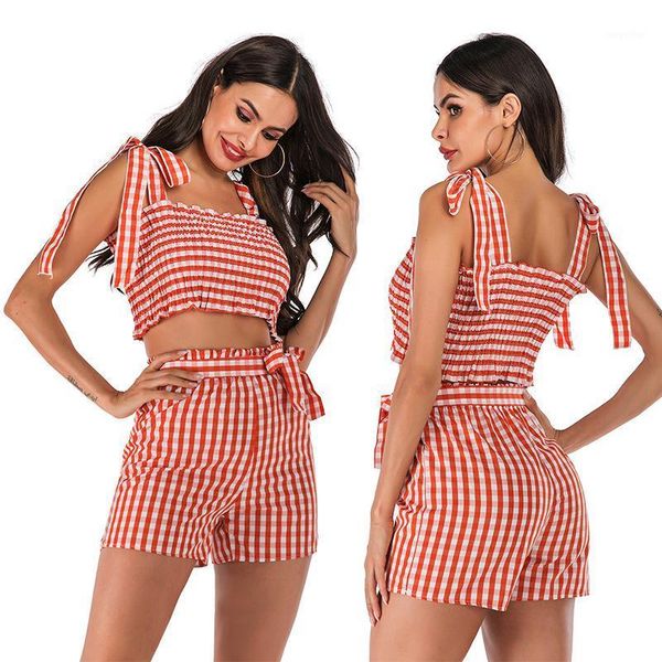 fashion home holiday summer plaid vest suit women two-piece shorts women's tracksuits, Gray
fashion home holiday summer plaid vest suit women two-piece shorts women's tracksuits, Gray