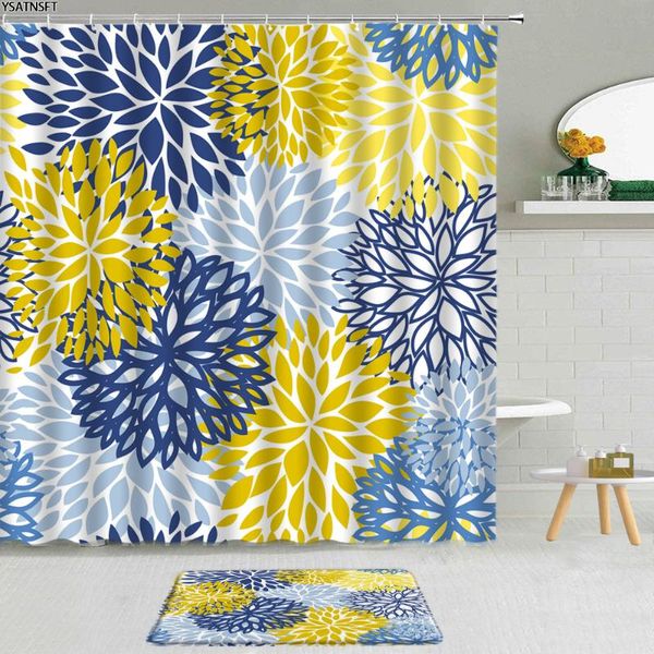 shower curtains 2pcs color flower yellow blue curtain hand painted floral pattern non-slip bath mat hanging decor bathroom set
shower curtains 2pcs color flower yellow blue curtain hand painted floral pattern non-slip bath mat hanging decor bathroom set