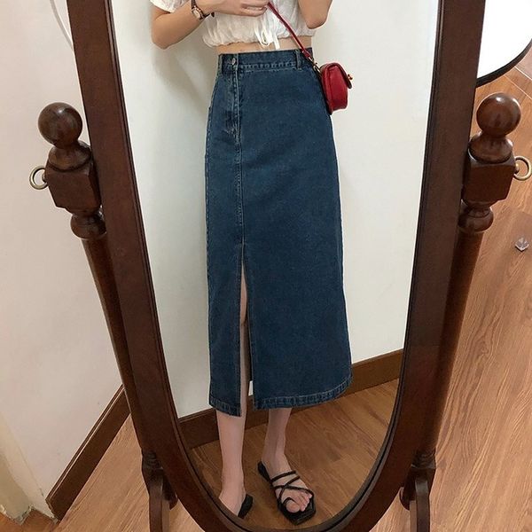 2021 new simple casual denim skirt, uniform color, lazy style, with a variety of styles, stitching split, korean fashion, summer series vxzg, Black
2021 new simple casual denim skirt, uniform color, lazy style, with a variety of styles, stitching split, korean fashion, summer series vxzg, Black
