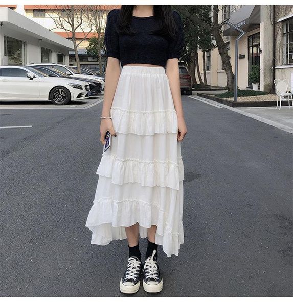 skirts houzhou white midi womens high waisted asymmetrical low ruched ruffle maxi skirt summer loose korean clothing goth, Black
skirts houzhou white midi womens high waisted asymmetrical low ruched ruffle maxi skirt summer loose korean clothing goth, Black