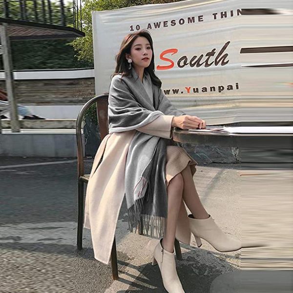 scarves ladies warm long shawl colorful scarf casual women winter knitted for plaid wrap female, Blue;gray
scarves ladies warm long shawl colorful scarf casual women winter knitted for plaid wrap female, Blue;gray