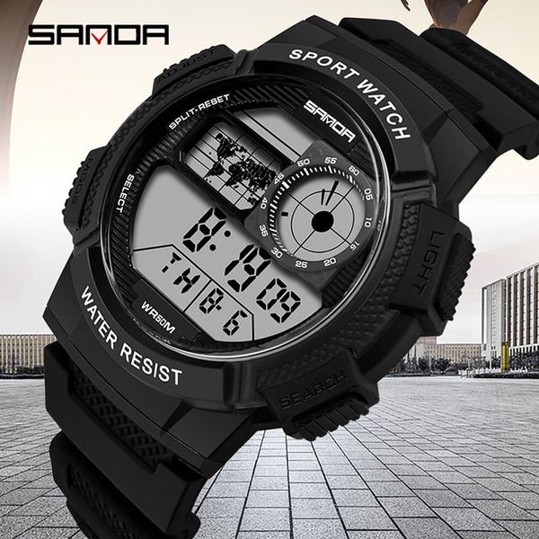 wristwatches sanda men's watches digital gold black clock waterproof 50m resistant led electronic watch swimming sport, Slivery;brown
wristwatches sanda men's watches digital gold black clock waterproof 50m resistant led electronic watch swimming sport, Slivery;brown
