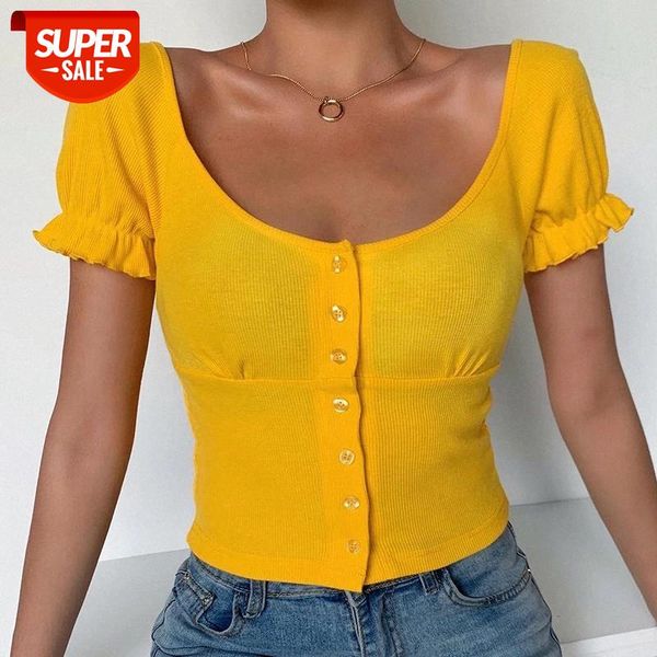 women's yellow t-shirt casual summer v neck puff sleeve button bandage tshirt ladies party ruffle knitted tee wdc5059 #zw1n, White
women's yellow t-shirt casual summer v neck puff sleeve button bandage tshirt ladies party ruffle knitted tee wdc5059 #zw1n, White