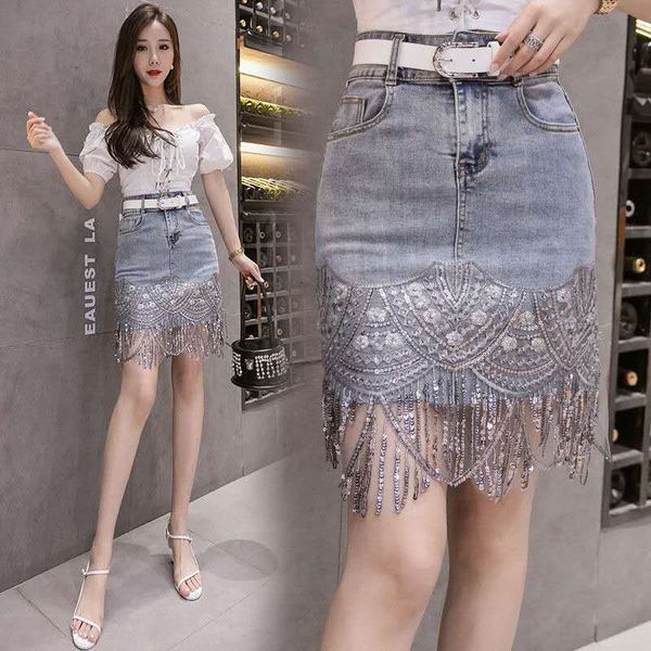 women sequins denim 2021new female summer lady spring high waist fashion casual ladies hip skirt b714 utvw, Black
women sequins denim 2021new female summer lady spring high waist fashion casual ladies hip skirt b714 utvw, Black