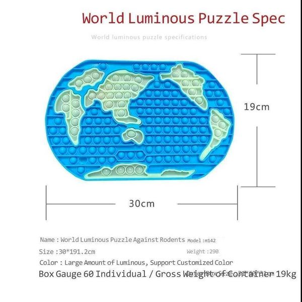 5pcs/dhl jumbo large giant 30cm fidget bubble toys glow in the dark world map poo-its sensory rubber push bubbles board blocks antistress 20
5pcs/dhl jumbo large giant 30cm fidget bubble toys glow in the dark world map poo-its sensory rubber push bubbles board blocks antistress 20